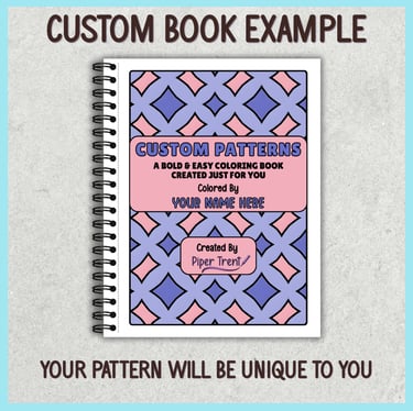 custom patterns personalized wirebound coloring book