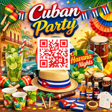 Cuban theme party decorations havana night 