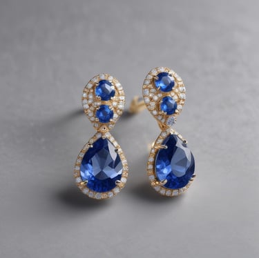 A gold ring with a central, large, round diamond flanked by smaller diamonds is resting on a light-colored textured surface. The setting is intricate, showcasing fine details and craftsmanship.