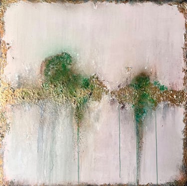 Gold and textured art by Jaz Bushell Art