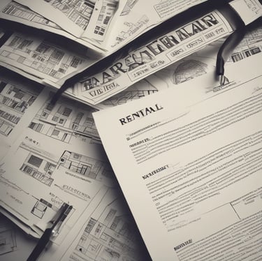 A professional real estate manager discussing rental agreements with a client in a cozy office.
