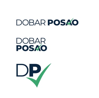 Varijante logotipa DOBAR POSAO i monogram DP