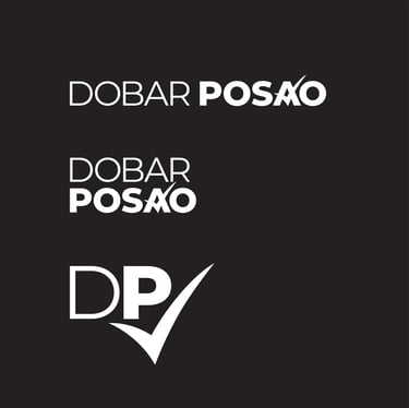 Varijante logotipa DOBAR POSAO i monogram DP