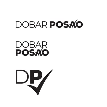 Varijante logotipa DOBAR POSAO i monogram DP