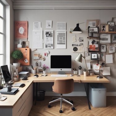 An open laptop displaying financial graphs and charts on a workspace.