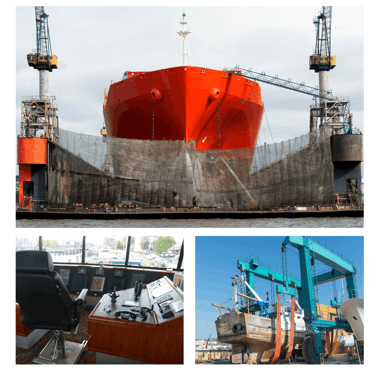 Shipyard vessel construction project.