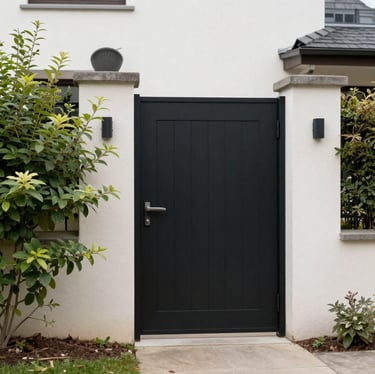 portail noir et fermé