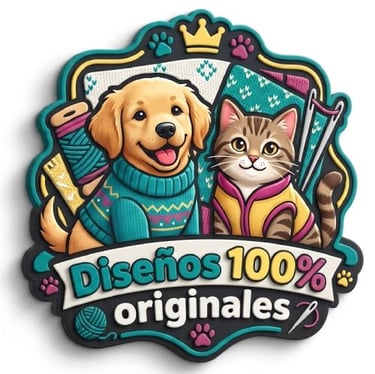 Ilustración de un perro y un gato que indica que se hace ropa para mascostas con diseños originales