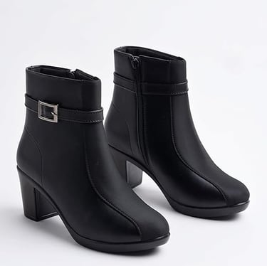 a pair of ankle boots with buckles, shop on amazon