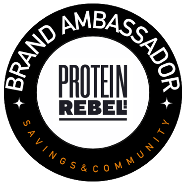 Brand Ambassador Protein Rebel Savings & Community.
