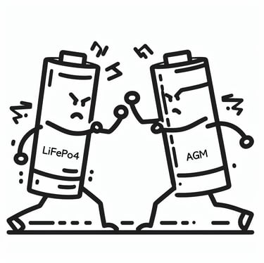 Lithium and AGM leisure battery comparison 