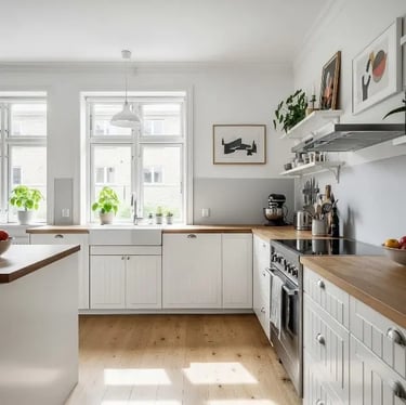 Scandinavian Kitchen Interior – Bright, Airy Nordic Design with Minimalist Elegance