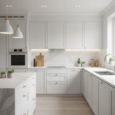 Modern Minimalist Kitchen Design with Clean White Aesthetic