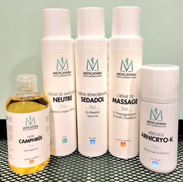 crèmes pour les soins de kinésithérapie