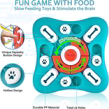 dog puzzle toy with food