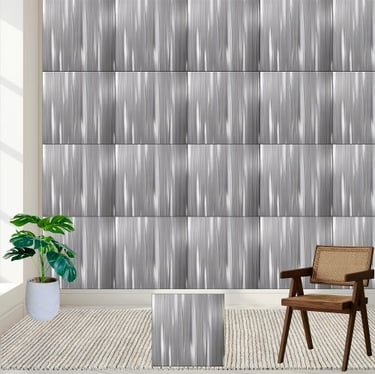 Modern Silver Gray White Shiny Glossy Ceramic Tile
