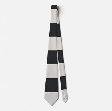 Monochrome Black And White Checkerboard Style Neck Tie