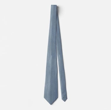 Trendy Vertical Denim Stripes Neck Tie
