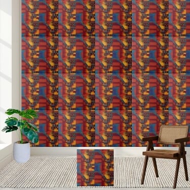 Bold African Wax Print Tile