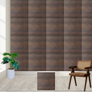 Elegant Faux Wood | Dark Brown Wood Grain Ceramic Tile