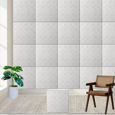 Elegant White Marble Mosaic Ceramic Tile