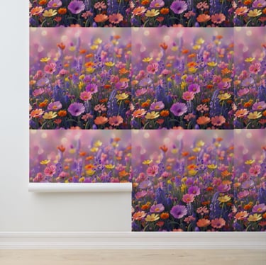 Gorgeous Wildflower Floral Meadow Peel and Stick Wallpaper