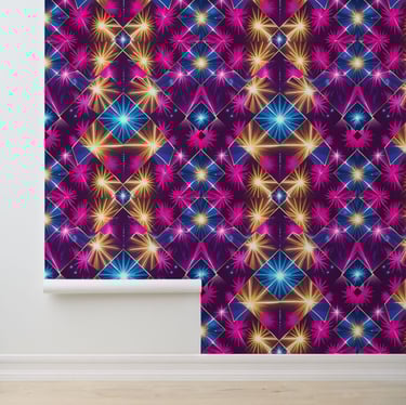 Retro Glam Geometric Peel and Stick Wallpaper