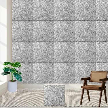 Sparkling Silver Glitter Ceramic Tile