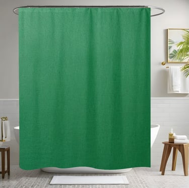 Green Leather Shower Curtain