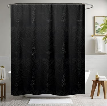 Black Shower Curtain Style 3