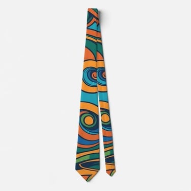 Electric Swirls Neck Tie