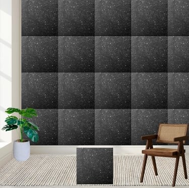 Luxury Black Glitter Sparkle Elegant & Modern Ceramic Tile