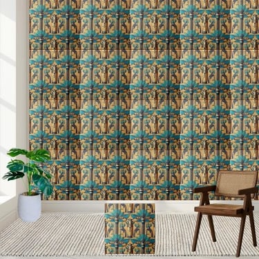 Luxury Egyptian Inspired Lotus Tile