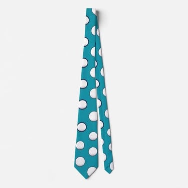 Turquoise Dotted Mens Neck Tie
