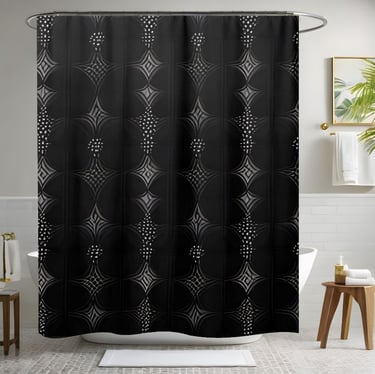 Luxury Black Shower Curtain Style 2