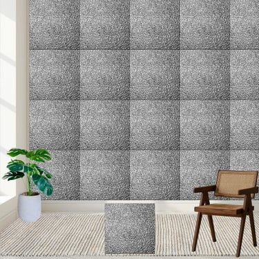 Abstract Silver Geometric Texture Ceramic Tile