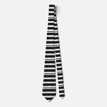 Chic Black and White Speckled Diamond Neck tie