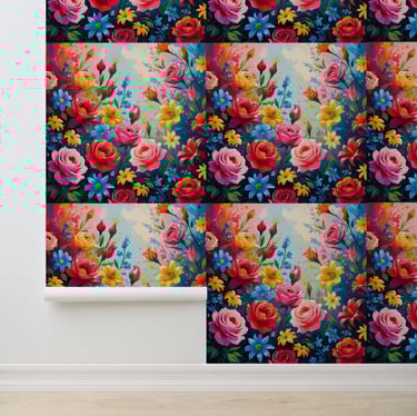 Chic Floral Garden Dream Peel and Stick Wallpaper