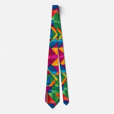 Prismatic Geometric Neck Tie
