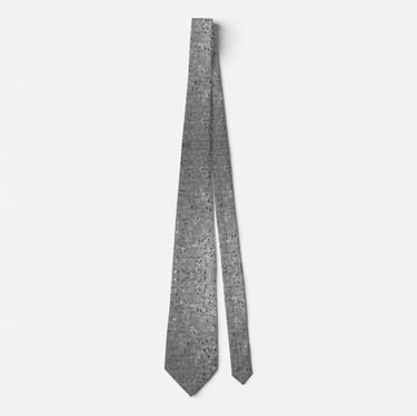 Silver Sparkly Glitter Wedding Neck Tie