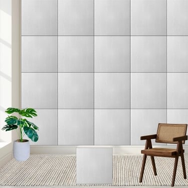White Aesthetic Frosted Glass Vine Pattern Ceramic Tile
