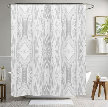 Bathroom White Shower Curtain