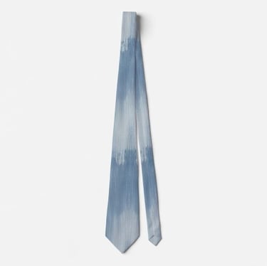 Modern Textured Denim Neck Tie