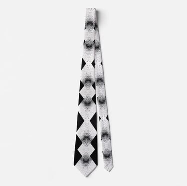 Contemporary Black White Necktie for Dapper Men