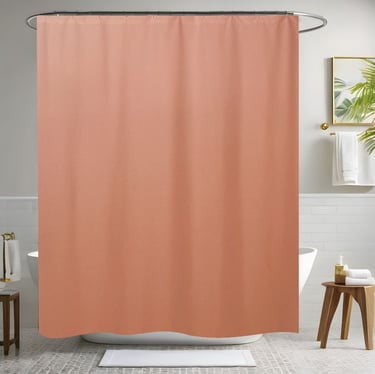 Salmon Leather Shower Curtain
