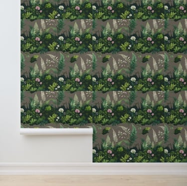 Forest Ferns & Wildflowers Peel and Stick Wallpaper