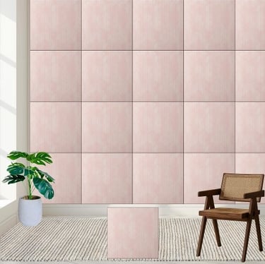 Modern Minimalist Blush Pink Geometric Ceramic Tile