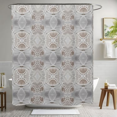 Classy White Shower Curtain