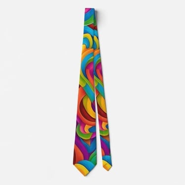 Bold Colorful Paisley Neck Tie