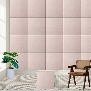 Modern Geometric Blush Pink Ceramic Tile